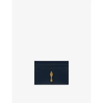 Christian Louboutin Womens Marine/gold Bettina Leather Card Holder