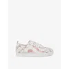 Christian Louboutin Louise Junior Spikes Cotton-leather Sneakers In White