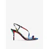 Christian Louboutin Rosa Z Silk Floral Heeled Sandals 80 In Multi