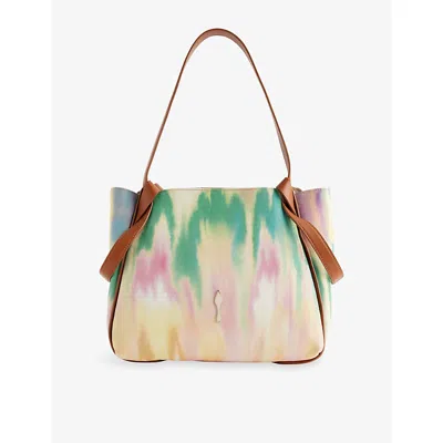 Christian Louboutin Womens  Bettina Small Tie Dye Canvas Tote Bag