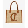 CHRISTIAN LOUBOUTIN CHRISTIAN LOUBOUTIN WOMEN'S NATURAL BY MY SIDE MINI RAFFIA AND LEATHER LARGE TOTE BAG