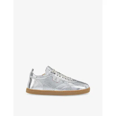 Christian Louboutin Womens  Tutti Rui Metallic-leather Low-top Trainers