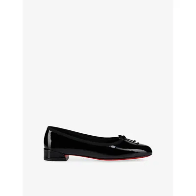 Christian Louboutin Womens Sweetie Jane Patent Leather Ballerina Flats Black Eur 36 / 3 Uk
