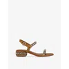Christian Louboutin Pyraclou Embellished Heeled Sandals 30 In Terra