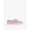 Christian Louboutin Womens Vintage Rose Chambeliboat Leather Boat Shoes Eur 37 / 4 Uk In Pink