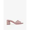 Christian Louboutin Jane Leather Mules 55 In Vintage Rose