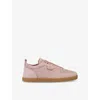 Christian Louboutin Tutti Rui Donna Perforated Suede Sneakers In Vintage Rose