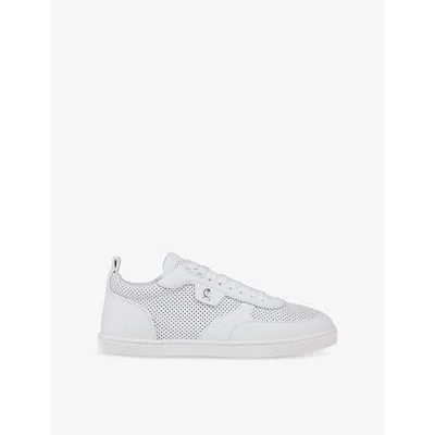 CHRISTIAN LOUBOUTIN WOMENS CHRISTIAN LOUBOUTIN TUTTI RUI LEATHER LOW-TOP TRAINERS