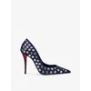 Christian Louboutin Miss Z Boum Boum Satin Pumps 100 In Blue