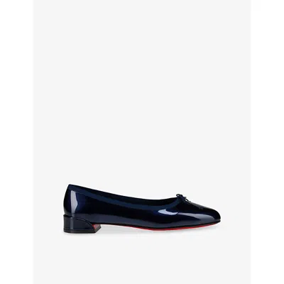 CHRISTIAN LOUBOUTIN WOMENS ZAFFIRO SWEETIE JANE PATENT PEARLESCENT-LEATHER BALLET FLATS EUR 40 / 7 UK