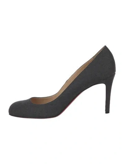 Pre-owned Christian Louboutin Wool Pumps In Black