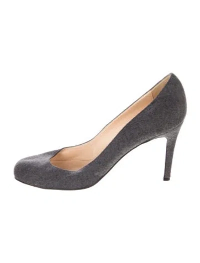 Pre-owned Christian Louboutin Wool Pumps In Blue
