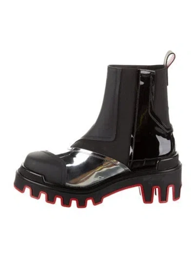 Pre-owned Christian Louboutin X Marvel Leather Chelsea Boots In Multi