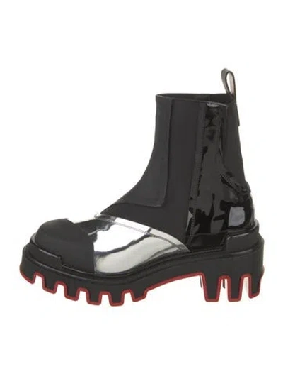 Pre-owned Christian Louboutin X Marvel Patent Leather Chelsea Boots In Multi
