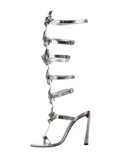 Pre-owned Christian Louboutin X Marvel Patent Leather Gladiator Sandals