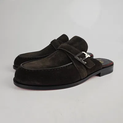 Pre-owned Christian Louboutin X Rick Owens Christian Louboutin Muloman Brown Suede Loafers New