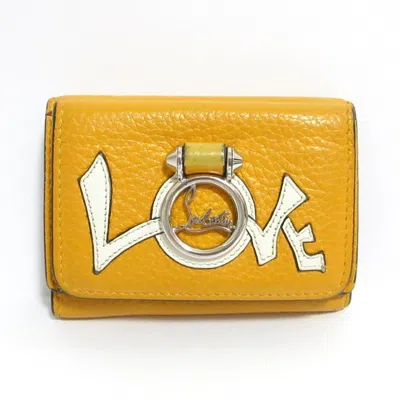 Pre-owned Christian Louboutin Yellow Wallet (tri-fold) ()