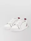 Christian Louboutin Youthful Flat Sneakers With Unique Leather Imperfections