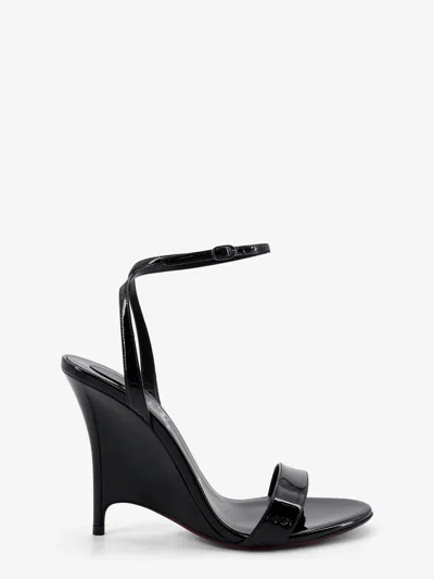 Christian Louboutin Zeezeenella Leather Sandals In Black