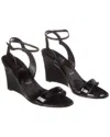 Christian Louboutin Zeppa Chick 85 Patent Wedge Sandal (authentic ) In Black