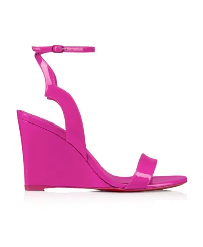 Christian Louboutin Zeppa Chick Open Toe Sandals In Pink
