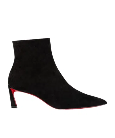 Christian Louboutin Zippered Ankle Boots In Black