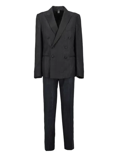 Pre-owned Christian Pellizzari Double-breasted Suit In Black