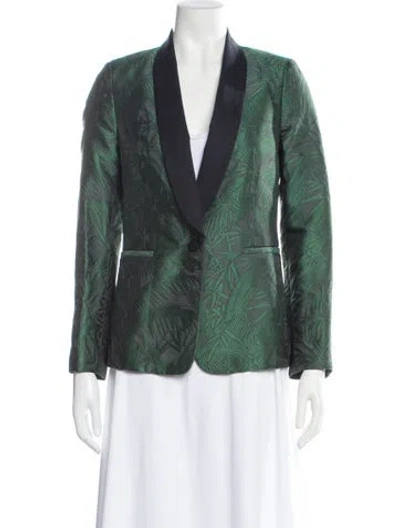 Pre-owned Christian Pellizzari Printed Blazer In Green