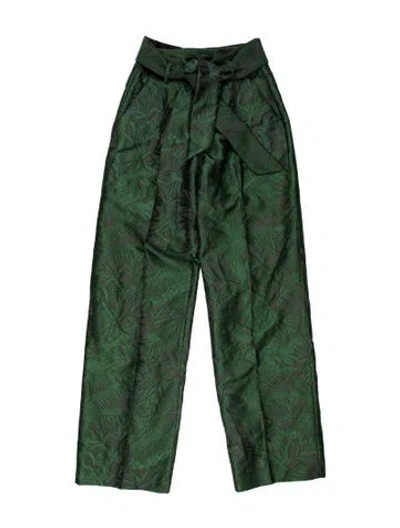 Pre-owned Christian Pellizzari Printed Wide Leg Pants In Green