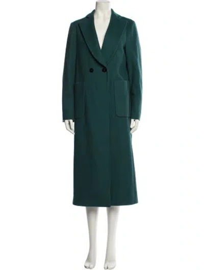 Pre-owned Christian Pellizzari Virgin Wool Trench Coat In Green