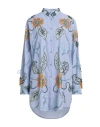 Christian Pellizzari Woman Short Dress Blue Size 2 Cotton In Blue