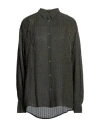 Christian Pellizzari Woman Shirt Military Green Size 8 Viscose In Green