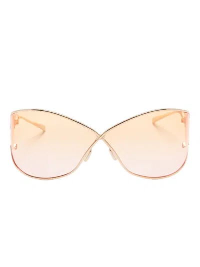 Christian Roth Geometric-frame Sunglasses In Yellow