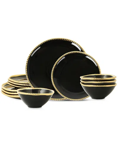 Christian Siriano Akoya 12pc Porcelain Dinnerware Set