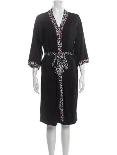 Pre-owned Christian Siriano Animal Print Robe In White