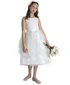 Christian Siriano Big Girls Sleeveless Sparkle Mesh And Tulle Dress In Ivory