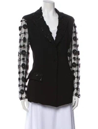 Pre-owned Christian Siriano Blazer In Black