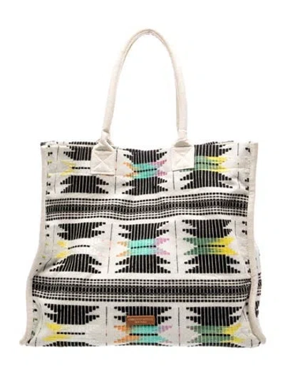Pre-owned Christian Siriano Canvas Tote In Neutrals