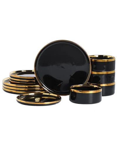 Christian Siriano Solene 12-piece Dinnerware Set Stoneware