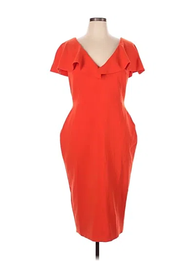 Christian Siriano Cocktail Dress In Orange
