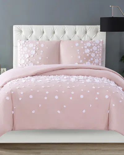Christian Siriano Confetti Flowers Comforter Set In Pink