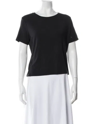 Pre-owned Christian Siriano Crew Neck Short Sleeve T-shirt In Black