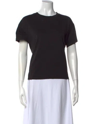 Pre-owned Christian Siriano Crew Neck Short Sleeve T-shirt In Black