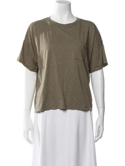 Pre-owned Christian Siriano Crew Neck Short Sleeve T-shirt In Green