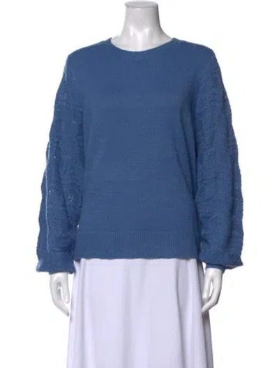 Pre-owned Christian Siriano Crew Neck Sweater In Blue