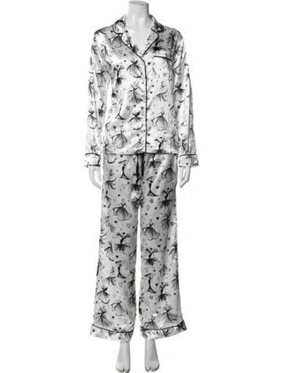 Pre-owned Christian Siriano Graphic Print Set In Multicolor