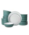 Christian Siriano Laro Stoneware 24 Pc. Dinnerware Set, Service For 8 In Green