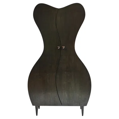 Pre-owned Christian Siriano Lea Silhouette Wardrobe, Espresso Lacquer Wardrobe By  In Black