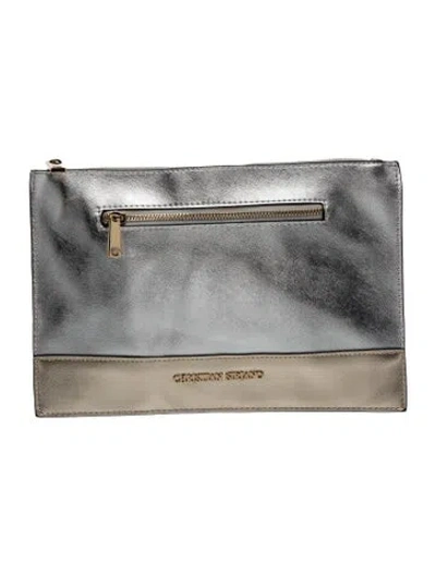 Pre-owned Christian Siriano Leather Clutch In Grey