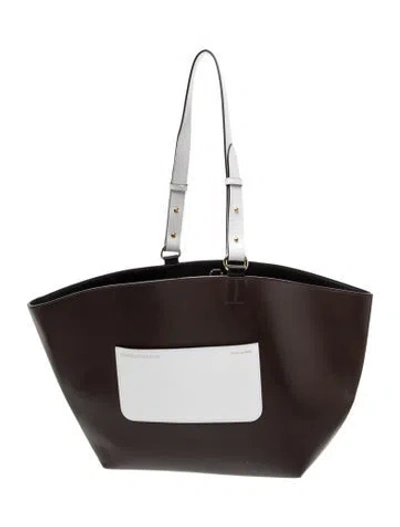Pre-owned Christian Siriano Leather Evening Bag In Brown